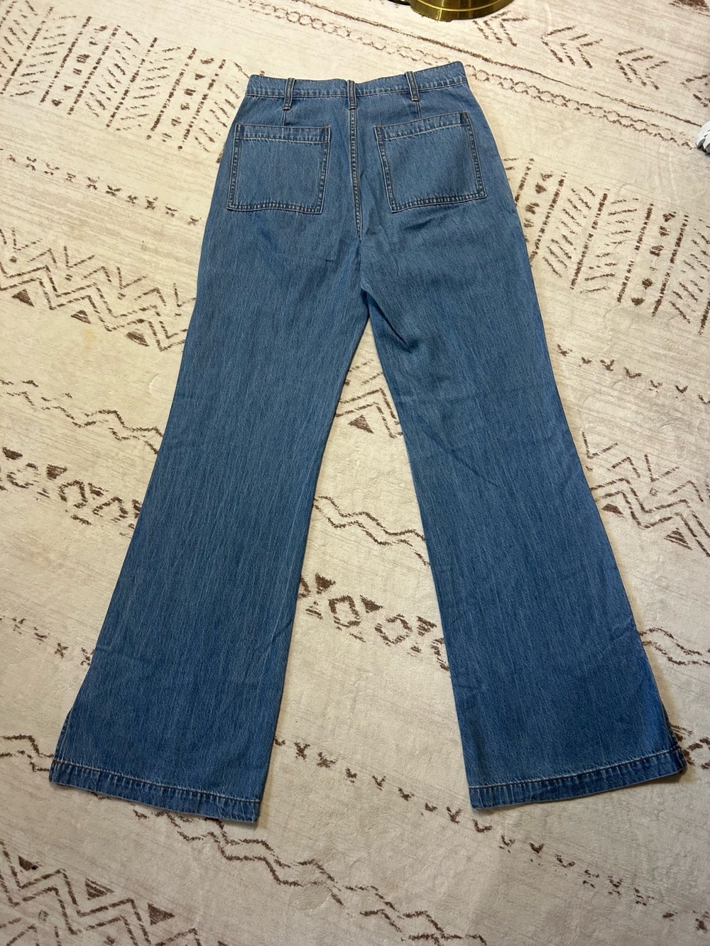 Madewell Size 26 Wide Leg Utility Jeans Side Slit 100% Cotton - Picture 4 of 10